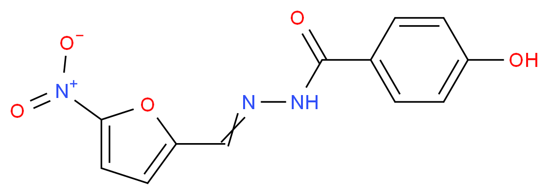 4-hydroxy-N'-[(5-nitrofuran-2-yl)methylidene]benzohydrazide_分子结构_CAS_965-52-6