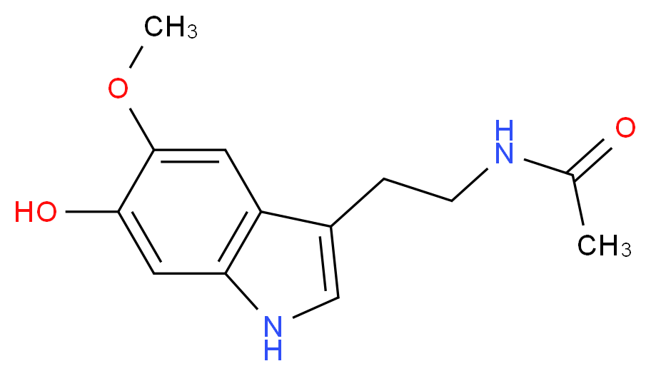 6-Hydroxymelatonin_分子结构_CAS_2208-41-5)