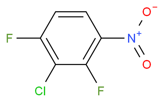 3-Chloro-2,4-difluoronitrobenzene 97%_分子结构_CAS_3847-58-3)