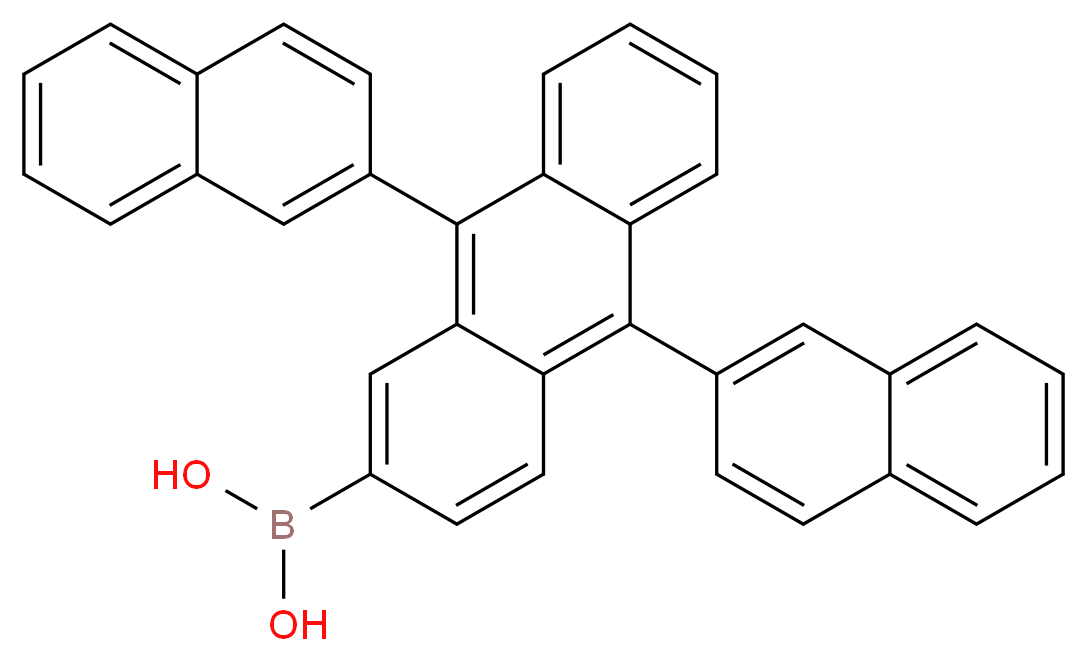 (9,10-Di(naphthalen-2-yl)anthracen-2-yl)boronic acid_分子结构_CAS_867044-28-8)