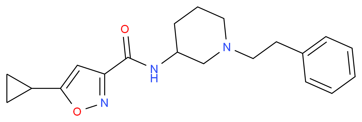5-cyclopropyl-N-[1-(2-phenylethyl)-3-piperidinyl]-3-isoxazolecarboxamide_分子结构_CAS_)
