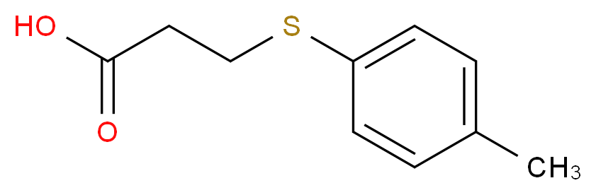 3-[(4-methylphenyl)sulfanyl]propanoic acid_分子结构_CAS_13739-35-0