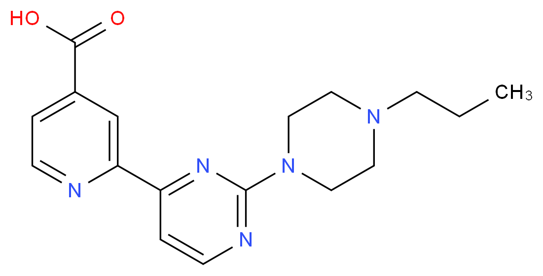 2-[2-(4-propylpiperazin-1-yl)pyrimidin-4-yl]isonicotinic acid_分子结构_CAS_)
