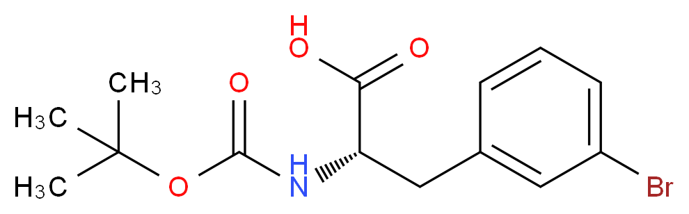 N-Boc-3-溴-L-苯基丙氨酸_分子结构_CAS_82278-73-7)