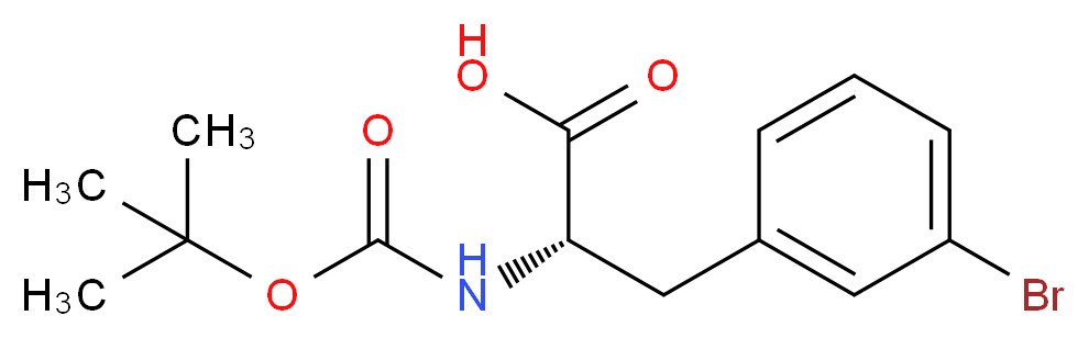 (2S)-3-(3-bromophenyl)-2-{[(tert-butoxy)carbonyl]amino}propanoic acid_分子结构_CAS_82278-73-7