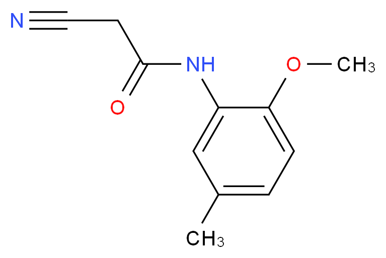 2-Cyano-N-(2-methoxy-5-methylphenyl)acetamide_分子结构_CAS_)