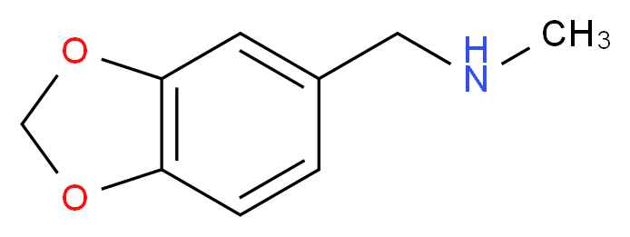 (2H-1,3-benzodioxol-5-ylmethyl)(methyl)amine_分子结构_CAS_15205-27-3