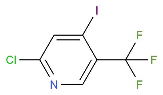 2-chloro-4-iodo-5-(trifluoromethyl)pyridine_分子结构_CAS_505084-55-9