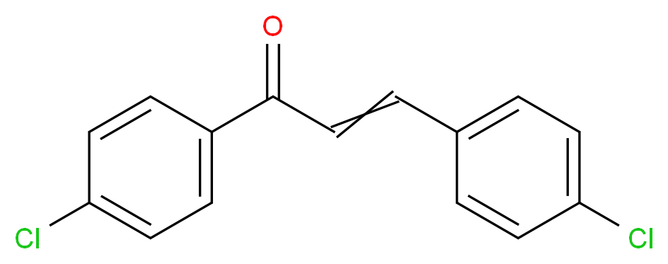 1,3-bis(4-chlorophenyl)prop-2-en-1-one_分子结构_CAS_19672-59-4