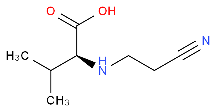 N-(2-Cyanoethyl)-L-valine_分子结构_CAS_51078-49-0)