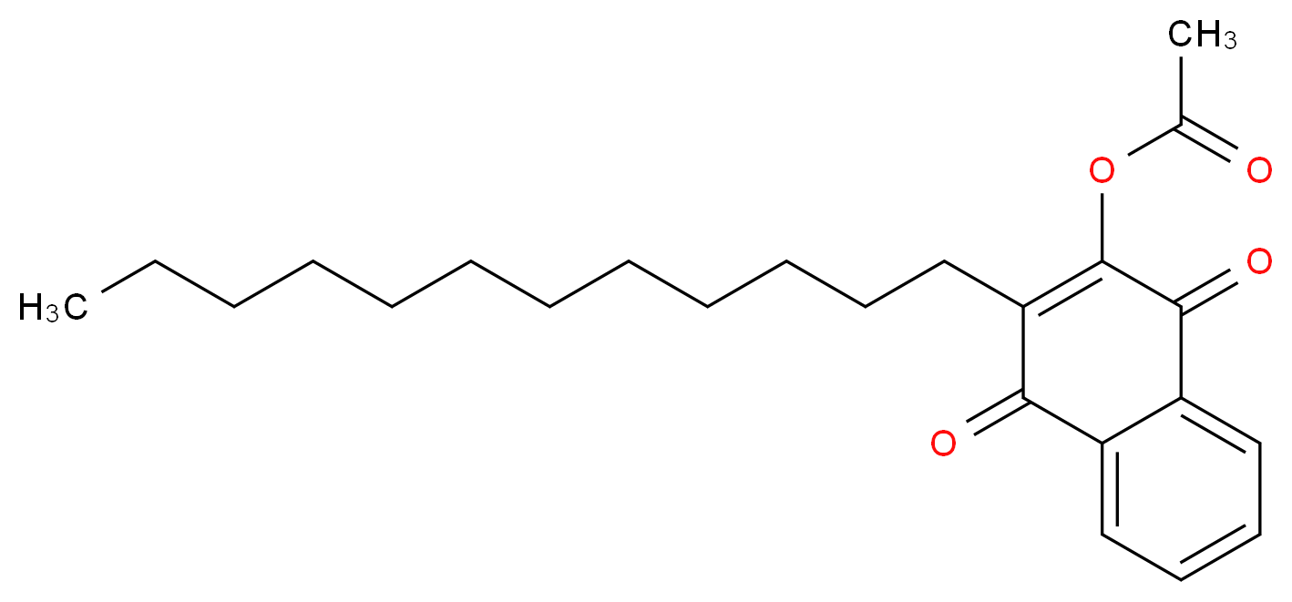 3-dodecyl-1,4-dioxo-1,4-dihydronaphthalen-2-yl acetate_分子结构_CAS_57960-19-7