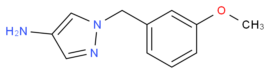 1-[(3-methoxyphenyl)methyl]-1H-pyrazol-4-amine_分子结构_CAS_957261-62-0