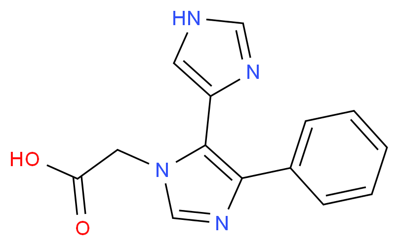 (5'-phenyl-1H,3'H-4,4'-biimidazol-3'-yl)acetic acid_分子结构_CAS_)
