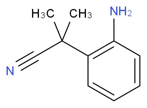 2-(2-Aminophenyl)-2-methylpropanenitrile_分子结构_CAS_1314667-39-4)