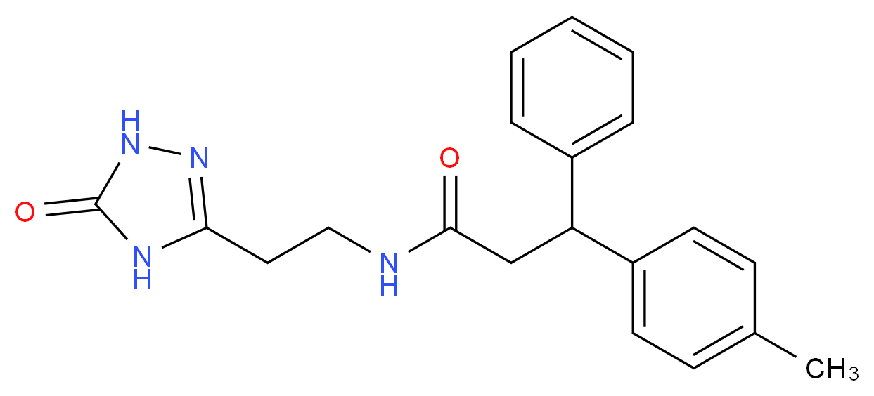 3-(4-methylphenyl)-N-[2-(5-oxo-4,5-dihydro-1H-1,2,4-triazol-3-yl)ethyl]-3-phenylpropanamide_分子结构_CAS_)