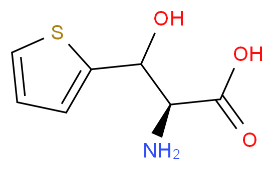 (2S)-2-amino-3-hydroxy-3-(thiophen-2-yl)propanoic acid_分子结构_CAS_32595-59-8