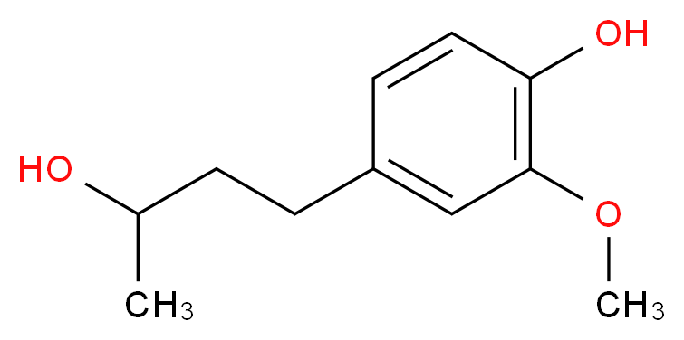 4-(3-hydroxybutyl)-2-methoxyphenol_分子结构_CAS_39728-80-8