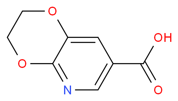 2,3-Dihydro-[1,4]dioxino[2,3-b]pyridine-7-carboxylic acid_分子结构_CAS_1256818-31-1)