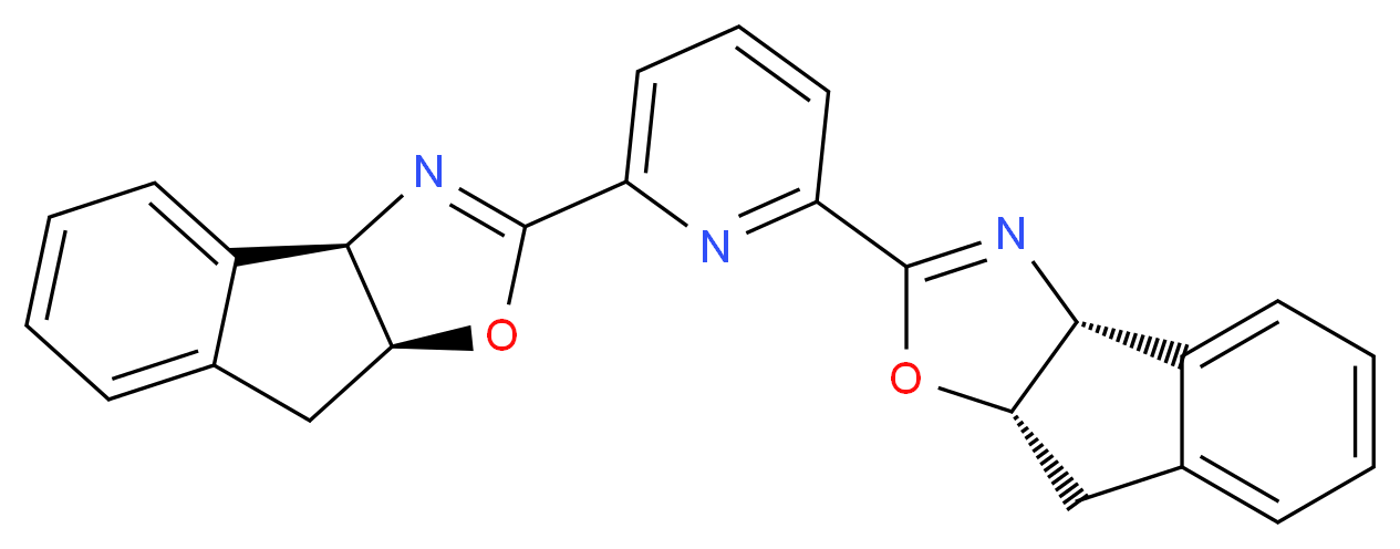 2,6-bis[(3aR,8aS)-3aH,8H,8aH-indeno[1,2-d][1,3]oxazol-2-yl]pyridine_分子结构_CAS_357209-32-6