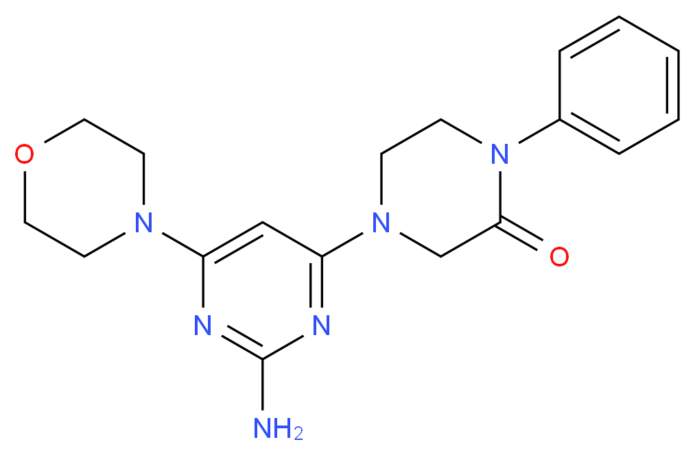 4-(2-amino-6-morpholin-4-ylpyrimidin-4-yl)-1-phenylpiperazin-2-one_分子结构_CAS_)
