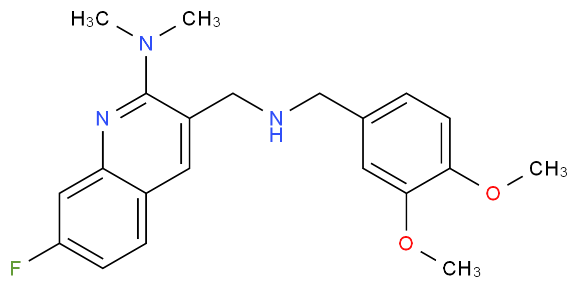 3-{[(3,4-dimethoxybenzyl)amino]methyl}-7-fluoro-N,N-dimethyl-2-quinolinamine_分子结构_CAS_)