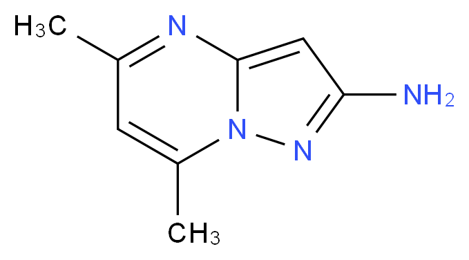 5,7-dimethylpyrazolo[1,5-a]pyrimidin-2-amine_分子结构_CAS_1605-78-3