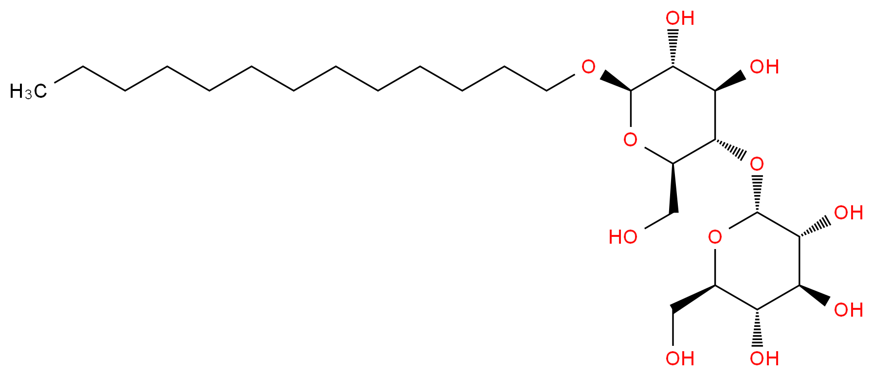 Tridecyl β-D-maltoside_分子结构_CAS_93911-12-7)