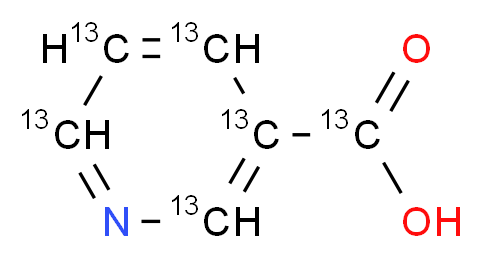 (2,3,4,5,6-<sup>1</sup><sup>3</sup>C<sub>5</sub>)pyridine-3-carboxylic acid_分子结构_CAS_1189954-79-7