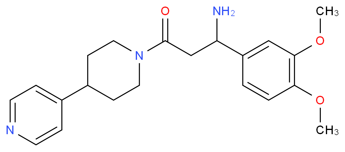 1-(3,4-dimethoxyphenyl)-3-oxo-3-[4-(4-pyridinyl)-1-piperidinyl]-1-propanamine_分子结构_CAS_)