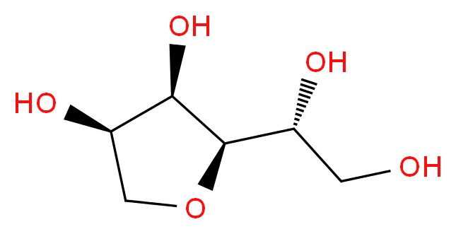 (2R,3R,4R)-2-[(1R)-1,2-dihydroxyethyl]oxolane-3,4-diol_分子结构_CAS_7726-97-8