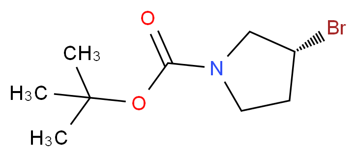 tert-butyl (3R)-3-bromopyrrolidine-1-carboxylate_分子结构_CAS_569660-97-5