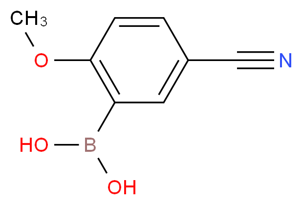 5-Cyano-2-methoxyphenylboronic acid_分子结构_CAS_612833-37-1)