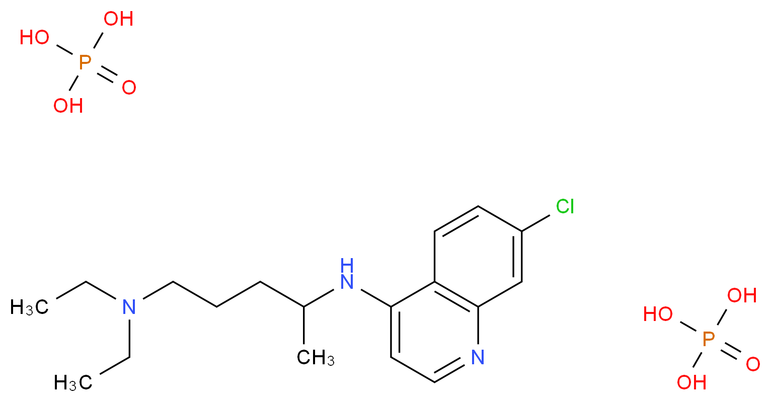 bis(phosphoric acid); {4-[(7-chloroquinolin-4-yl)amino]pentyl}diethylamine_分子结构_CAS_)