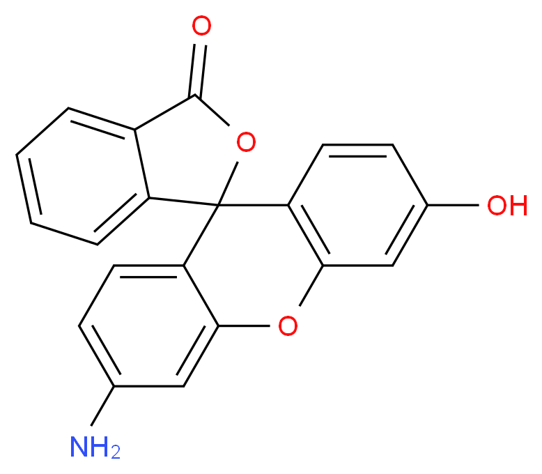 3'-amino-6'-hydroxy-3H-spiro[2-benzofuran-1,9'-xanthene]-3-one_分子结构_CAS_3086-44-0