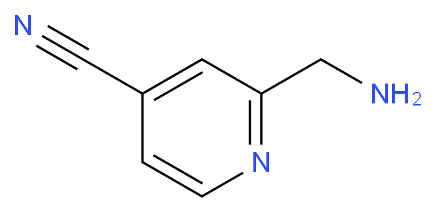 2-(aminomethyl)pyridine-4-carbonitrile_分子结构_CAS_1060809-90-6