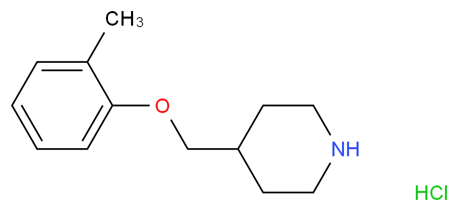 4-[(2-Methylphenoxy)methyl]piperidine hydrochloride_分子结构_CAS_)