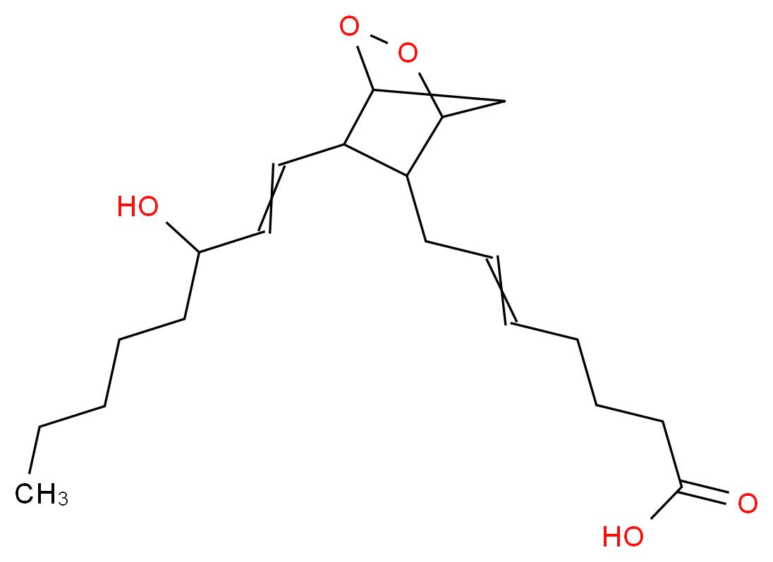 7-[6-(3-hydroxyoct-1-en-1-yl)-2,3-dioxabicyclo[2.2.1]heptan-5-yl]hept-5-enoic acid_分子结构_CAS_42935-17-1