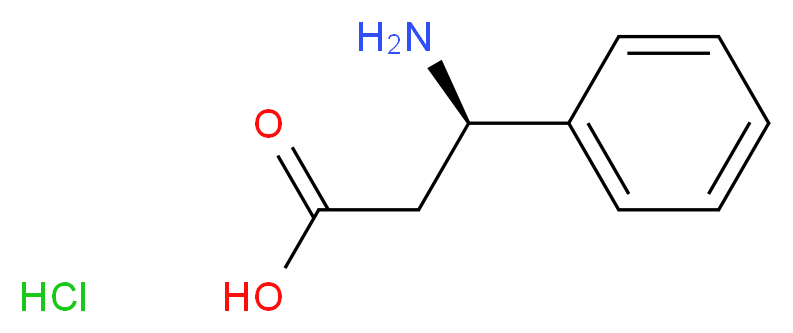 (3R)-3-amino-3-phenylpropanoic acid hydrochloride_分子结构_CAS_83649-48-3