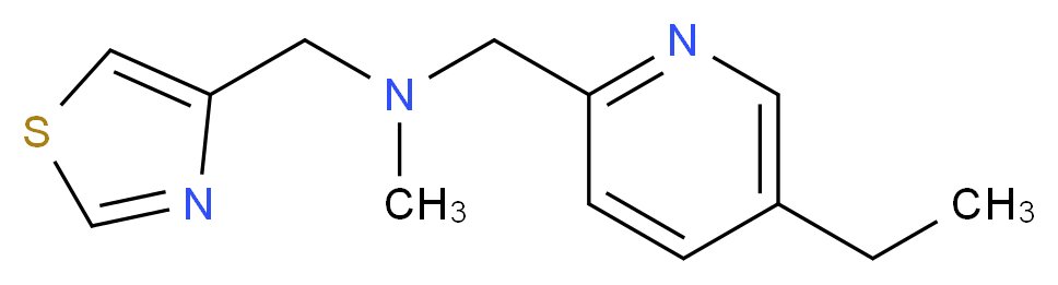 1-(5-ethylpyridin-2-yl)-N-methyl-N-(1,3-thiazol-4-ylmethyl)methanamine_分子结构_CAS_)