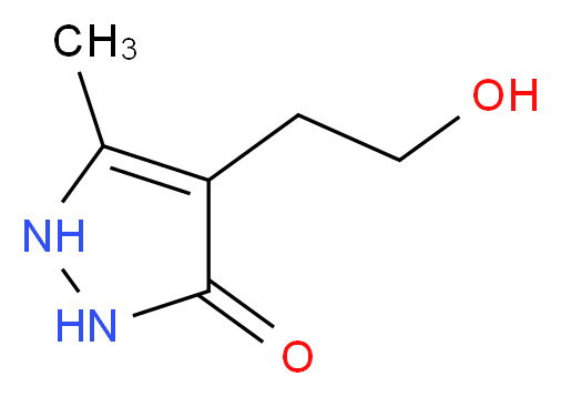 4-(2-hydroxyethyl)-5-methyl-2,3-dihydro-1H-pyrazol-3-one_分子结构_CAS_65287-96-9