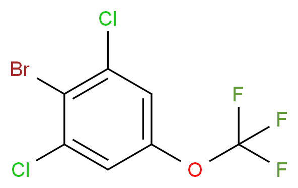 2-bromo-1,3-dichloro-5-(trifluoromethoxy)benzene_分子结构_CAS_118754-55-5