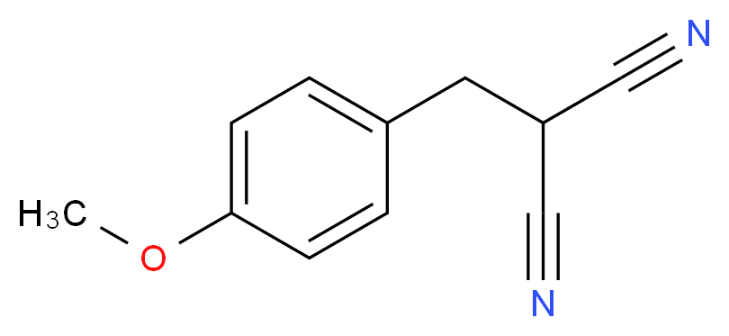 2-(4-Methoxybenzyl)malononitrile_分子结构_CAS_5553-92-4)