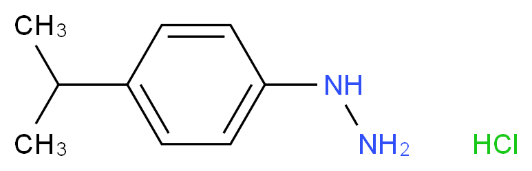 4-Isopropylphenylhydrazine hydrochloride_分子结构_CAS_118427-29-5)