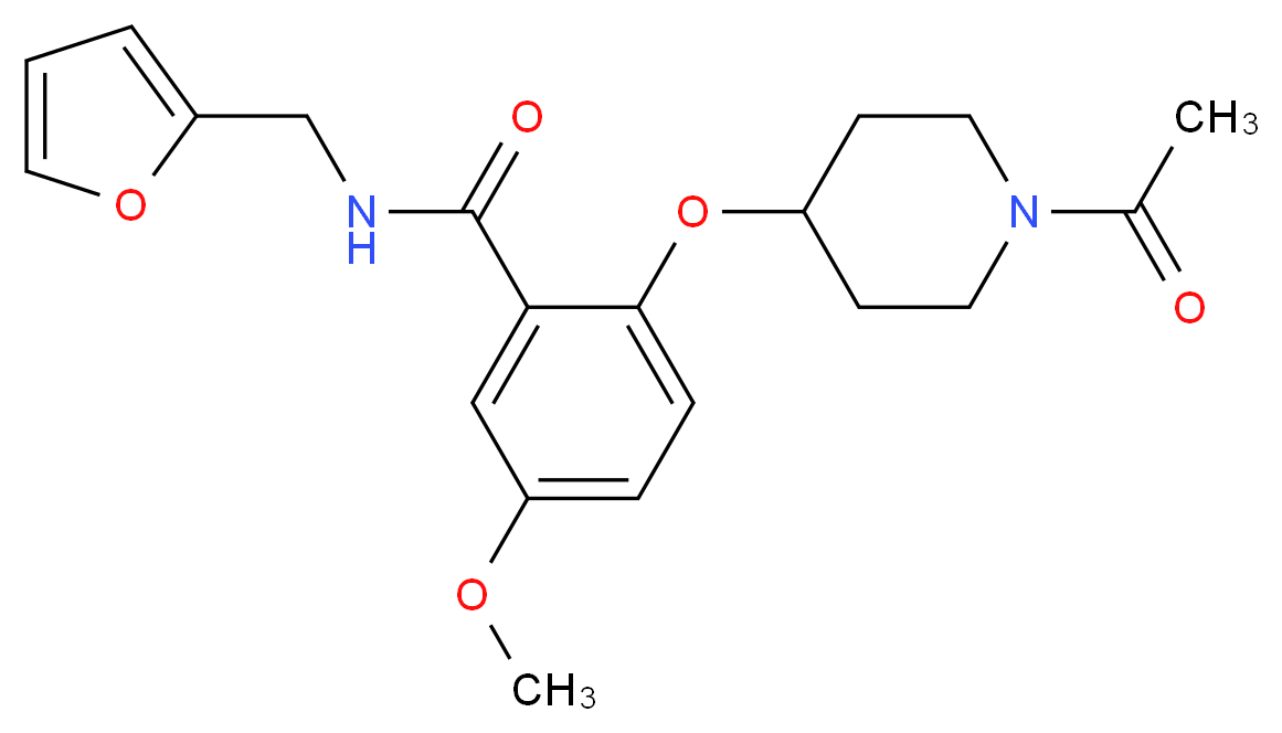 2-[(1-acetyl-4-piperidinyl)oxy]-N-(2-furylmethyl)-5-methoxybenzamide_分子结构_CAS_)