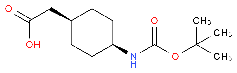 2-(cis-4-((tert-Butoxycarbonyl)aMino)cyclohexyl)acetic acid_分子结构_CAS_327156-95-6)