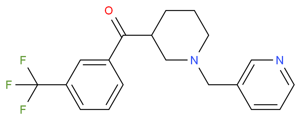 [1-(3-pyridinylmethyl)-3-piperidinyl][3-(trifluoromethyl)phenyl]methanone_分子结构_CAS_)