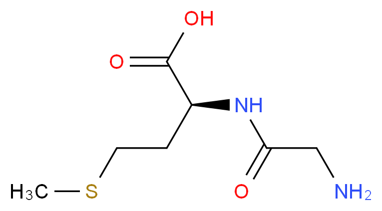 (2S)-2-(2-aminoacetamido)-4-(methylsulfanyl)butanoic acid_分子结构_CAS_554-94-9