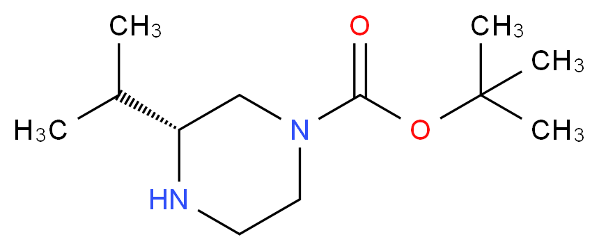 tert-butyl (3R)-3-(propan-2-yl)piperazine-1-carboxylate_分子结构_CAS_928025-63-2