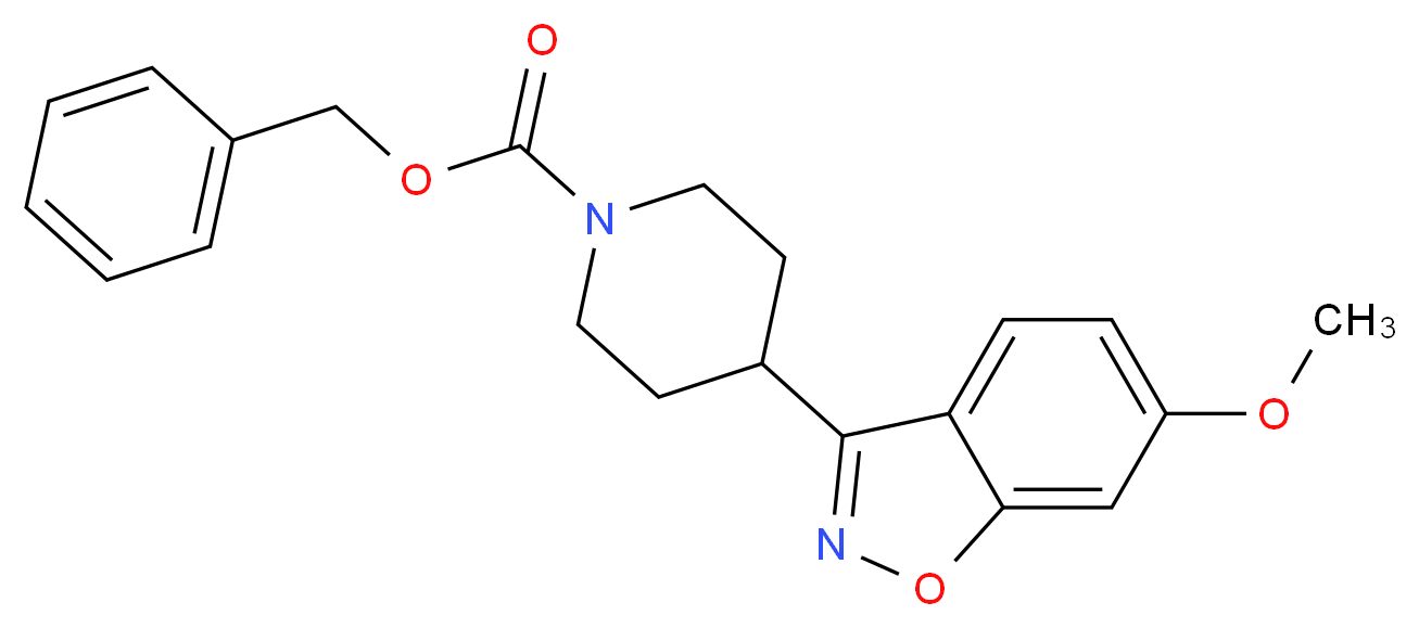 benzyl 4-(6-methoxy-1,2-benzoxazol-3-yl)piperidine-1-carboxylate_分子结构_CAS_84163-07-5