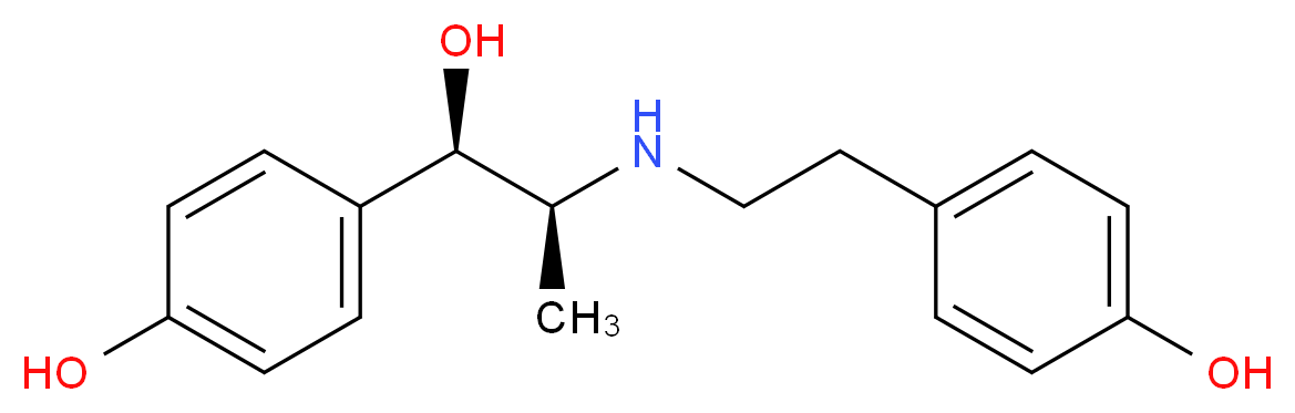 4-[(1R,2S)-1-hydroxy-2-{[2-(4-hydroxyphenyl)ethyl]amino}propyl]phenol_分子结构_CAS_26652-09-5